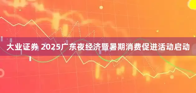 大业证券 2025广东夜经济暨暑期消费促进活动启动